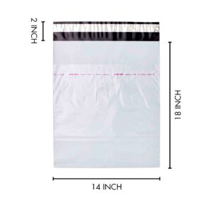 Courier Bags 50 Microns 14x18 Self Adhesive Poly Mailers Pack of 100 with POD Jacket