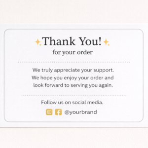 Customised Premium Thank You Card Pack of 500 Pieces